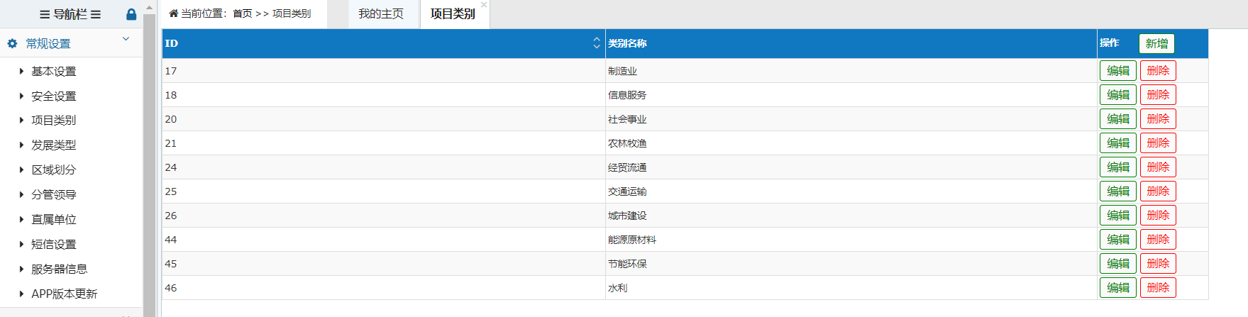 基礎信息管理系統 基礎信息管理系統功能列表